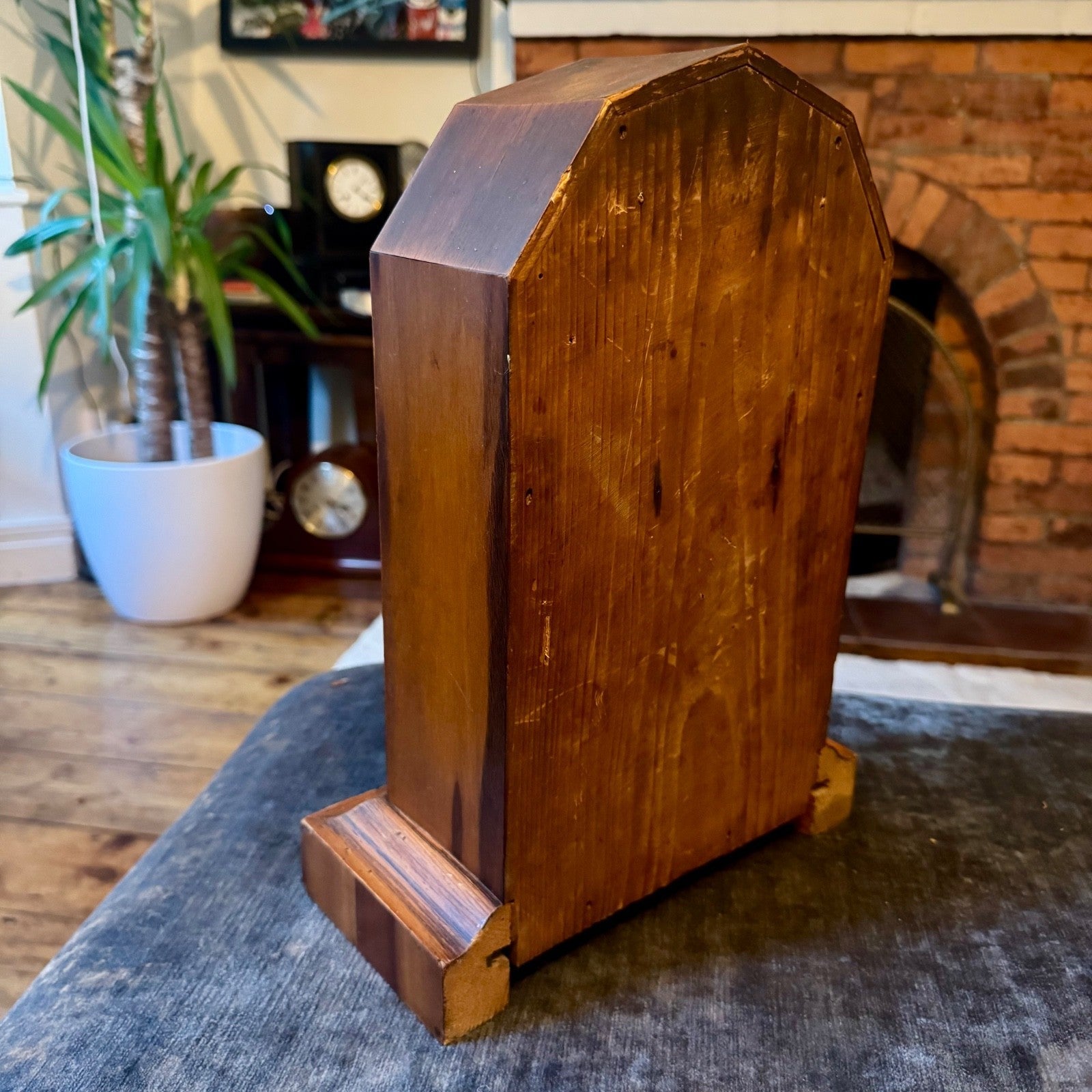 Antique American Cottage Clock Serviced Mechanical Striking Mantel Clock Key - Mahn and Co Clock Repairs