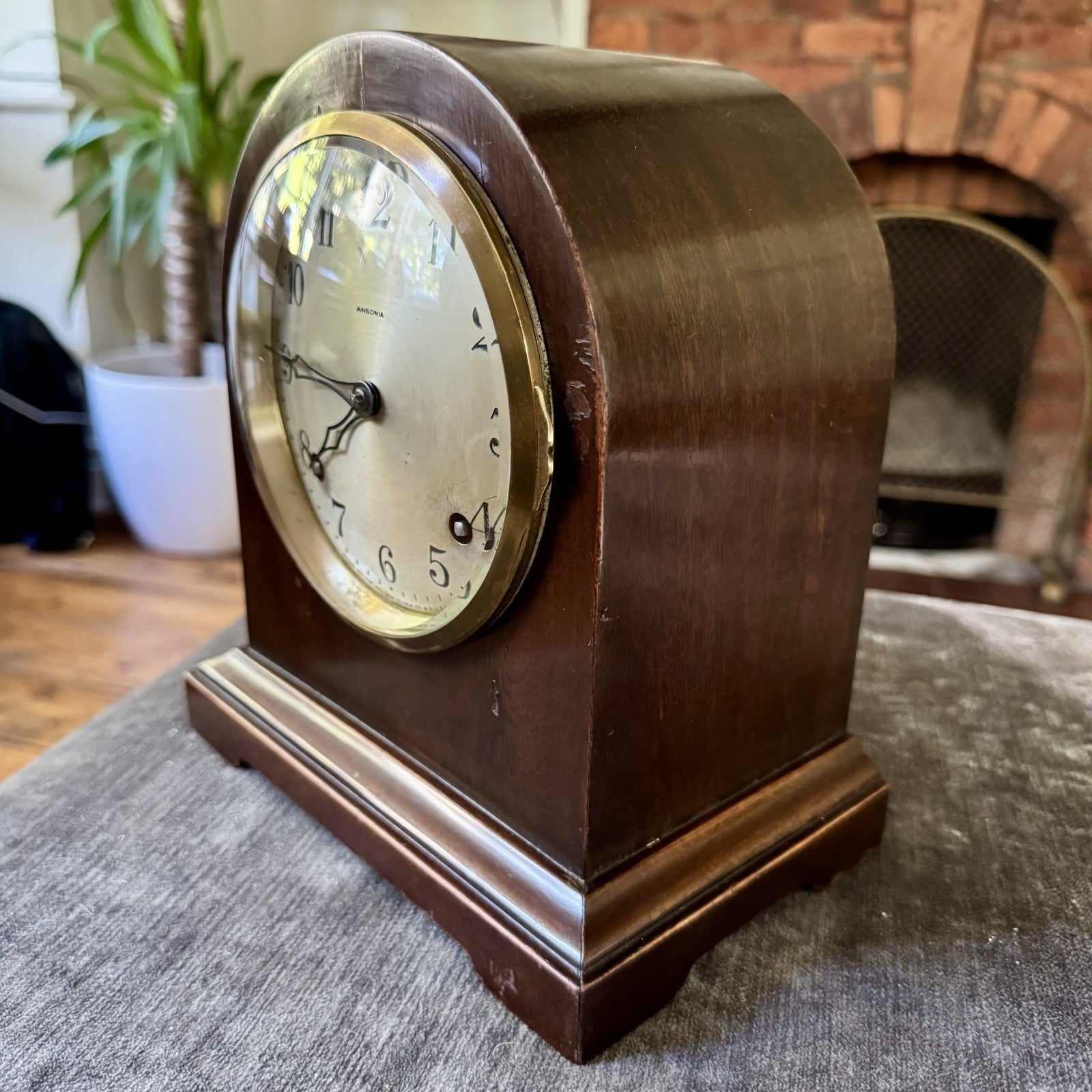 Antique Ansonia American Mantel Clock c1900 Rack & Snail Gong Strike Serviced - Mahn and Co Clock Repairs