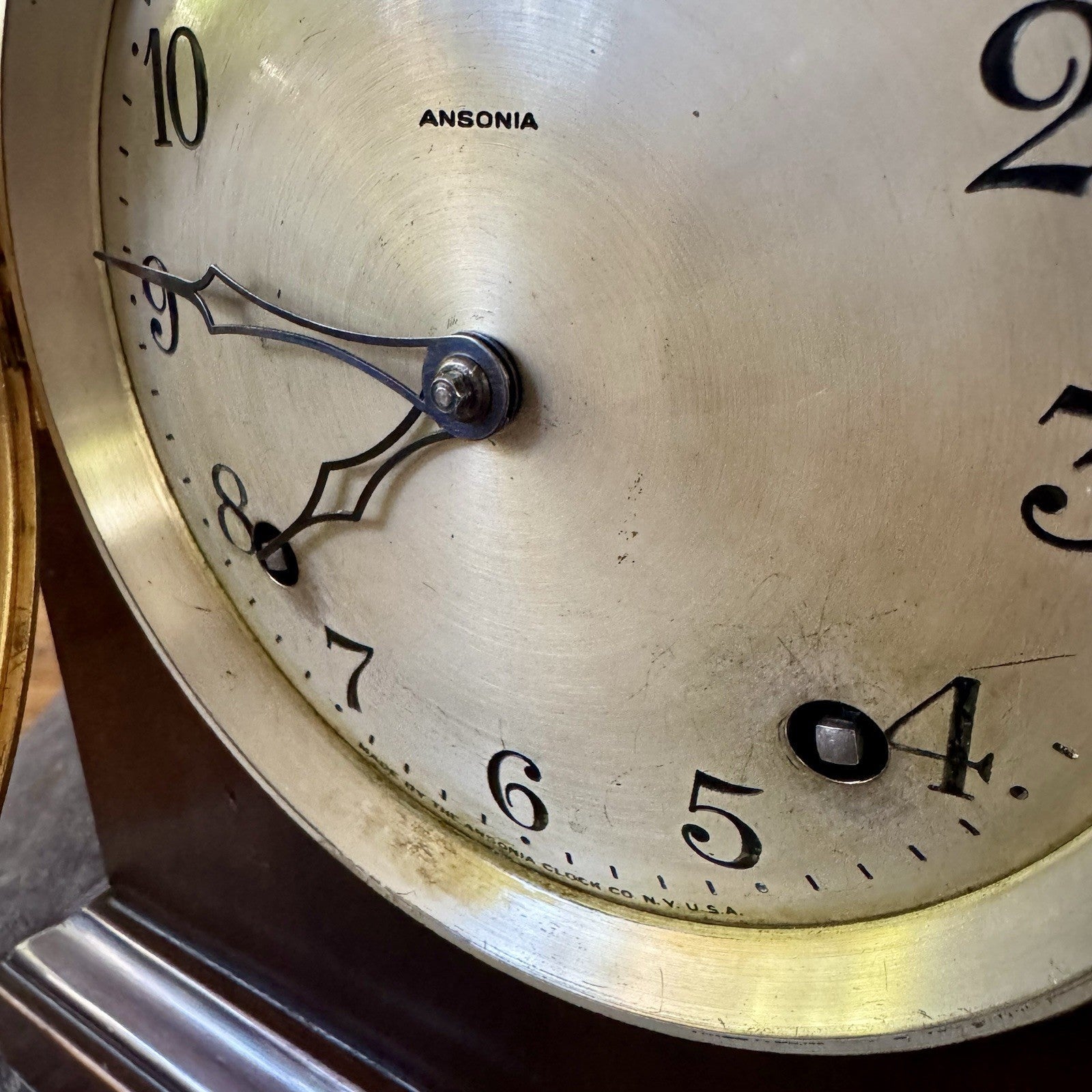 Antique Ansonia American Mantel Clock c1900 Rack & Snail Gong Strike Serviced - Mahn and Co Clock Repairs