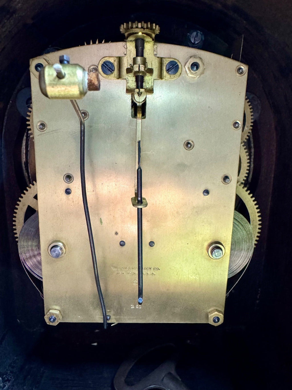 Antique Ansonia American Mantel Clock c1900 Rack & Snail Gong Strike Serviced - Mahn and Co Clock Repairs