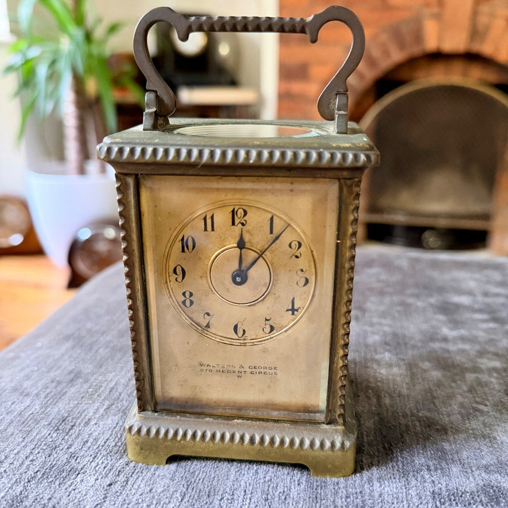 Antique c1880 French Carriage Clock Walters & George London Lever Escapement - Mahn and Co Clock Repairs
