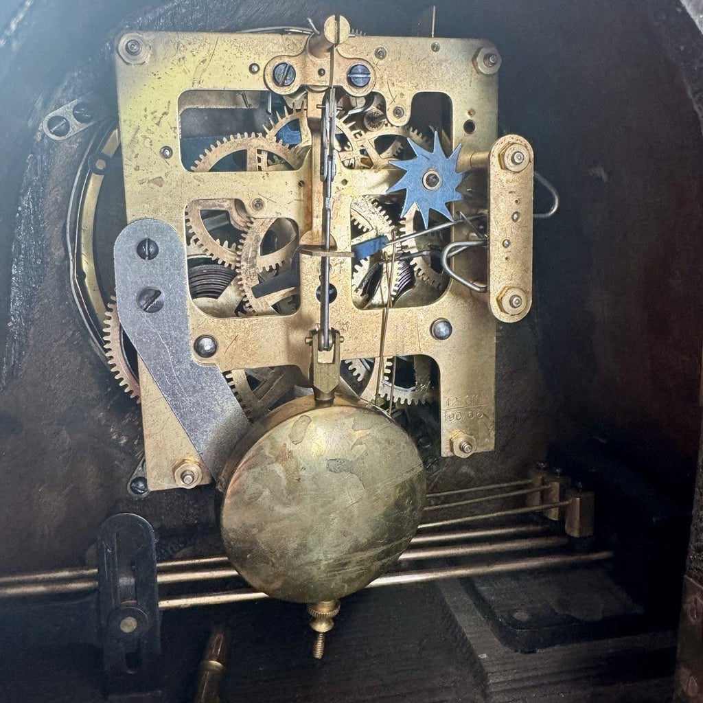 Antique c.1930 Kienzle German Bim Bam Mantel Clock Fully Serviced 8 Day - Mahn and Co Clock Repairs