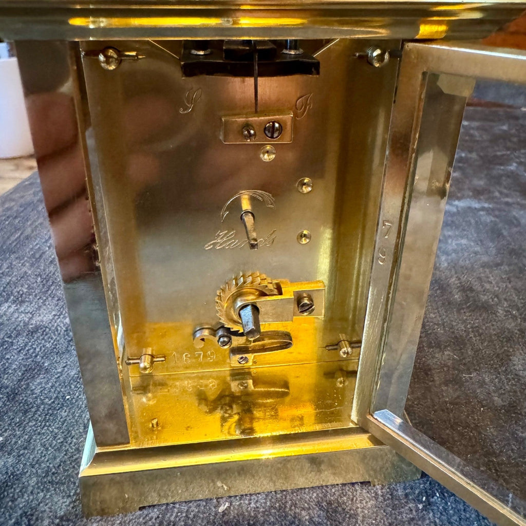 Antique French Brass Carriage Clock G R Ralfs Norwich c1880 Serviced - Mahn and Co Clock Repairs
