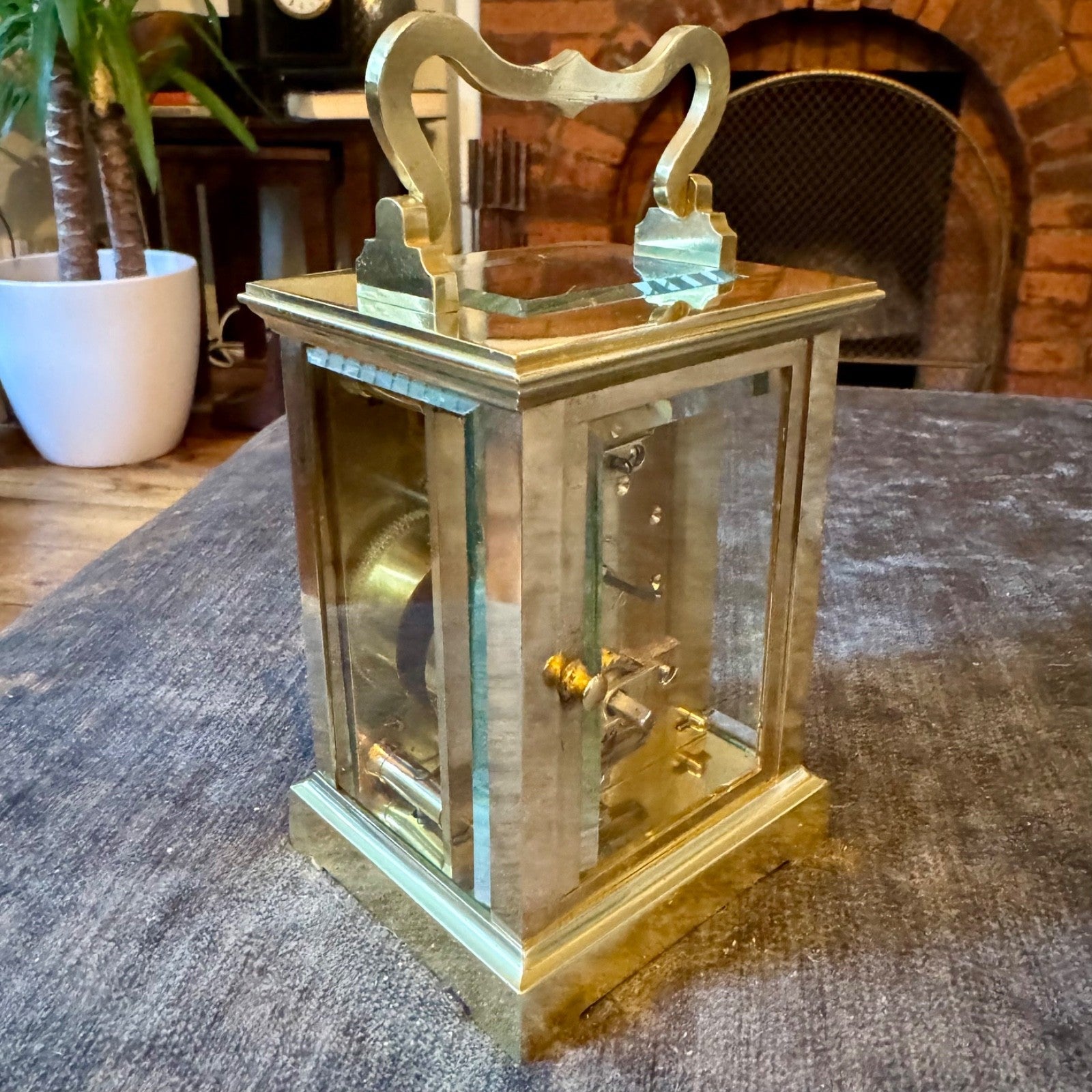 Antique French Brass Carriage Clock G R Ralfs Norwich c1880 Serviced - Mahn and Co Clock Repairs