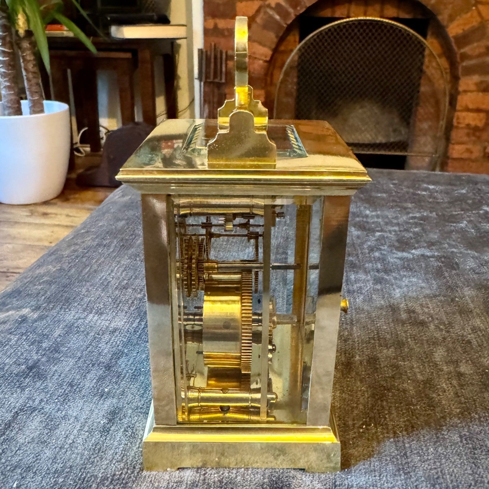 Antique French Brass Carriage Clock G R Ralfs Norwich c1880 Serviced - Mahn and Co Clock Repairs
