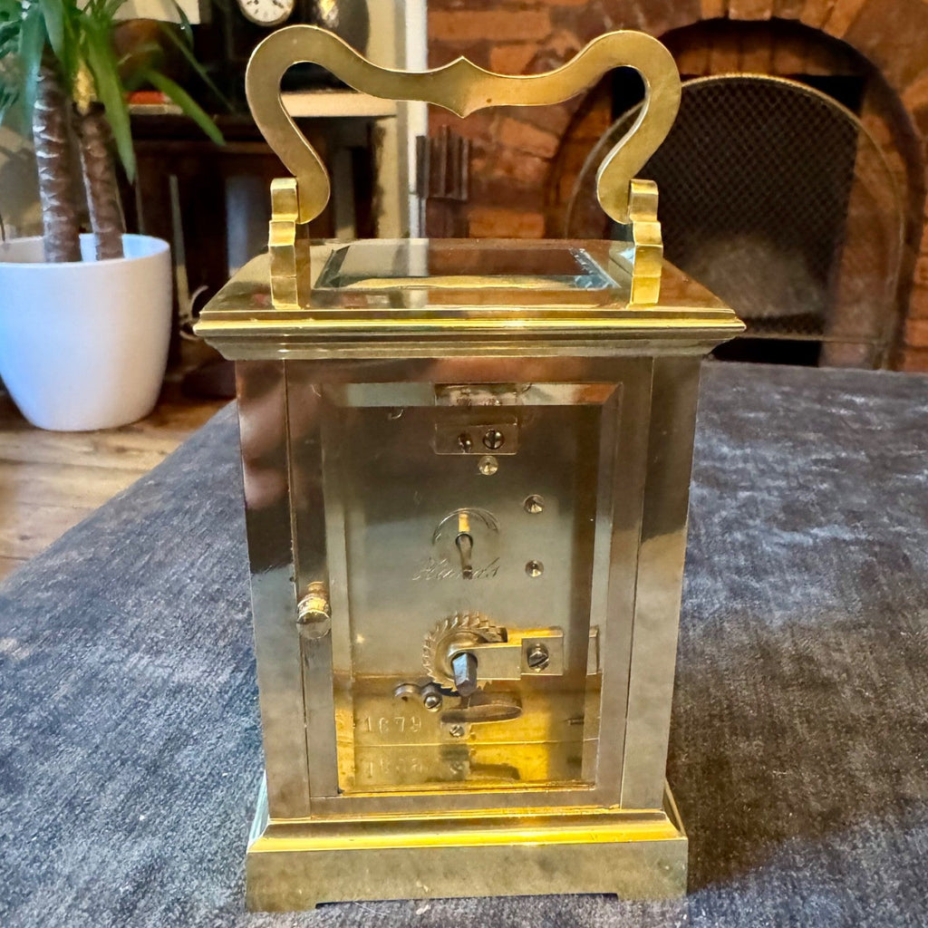 Antique French Brass Carriage Clock G R Ralfs Norwich c1880 Serviced - Mahn and Co Clock Repairs