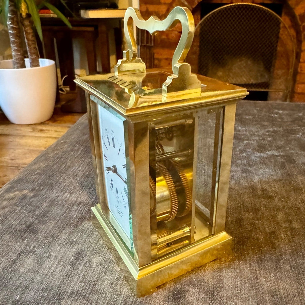 Antique French Brass Carriage Clock G R Ralfs Norwich c1880 Serviced - Mahn and Co Clock Repairs