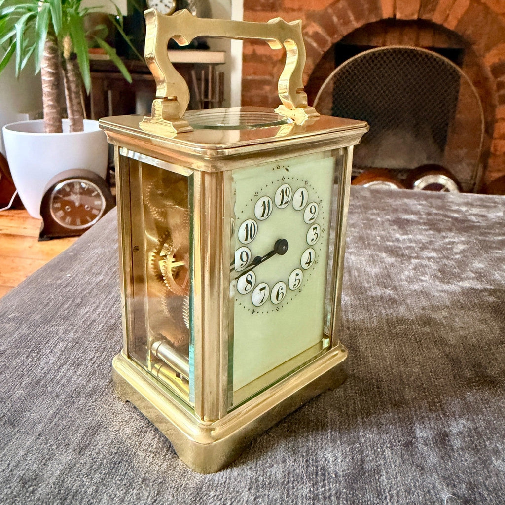Antique Richard & Co Paris 8 Day Carriage Clock Serviced c1900 - Mahn and Co Clock Repairs