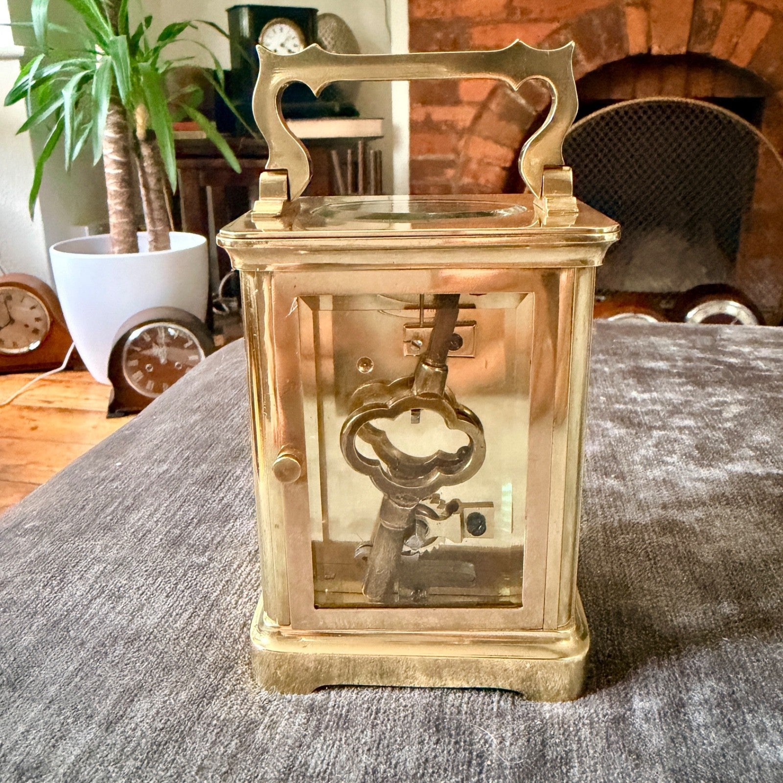 Antique Richard & Co Paris 8 Day Carriage Clock Serviced c1900 - Mahn and Co Clock Repairs
