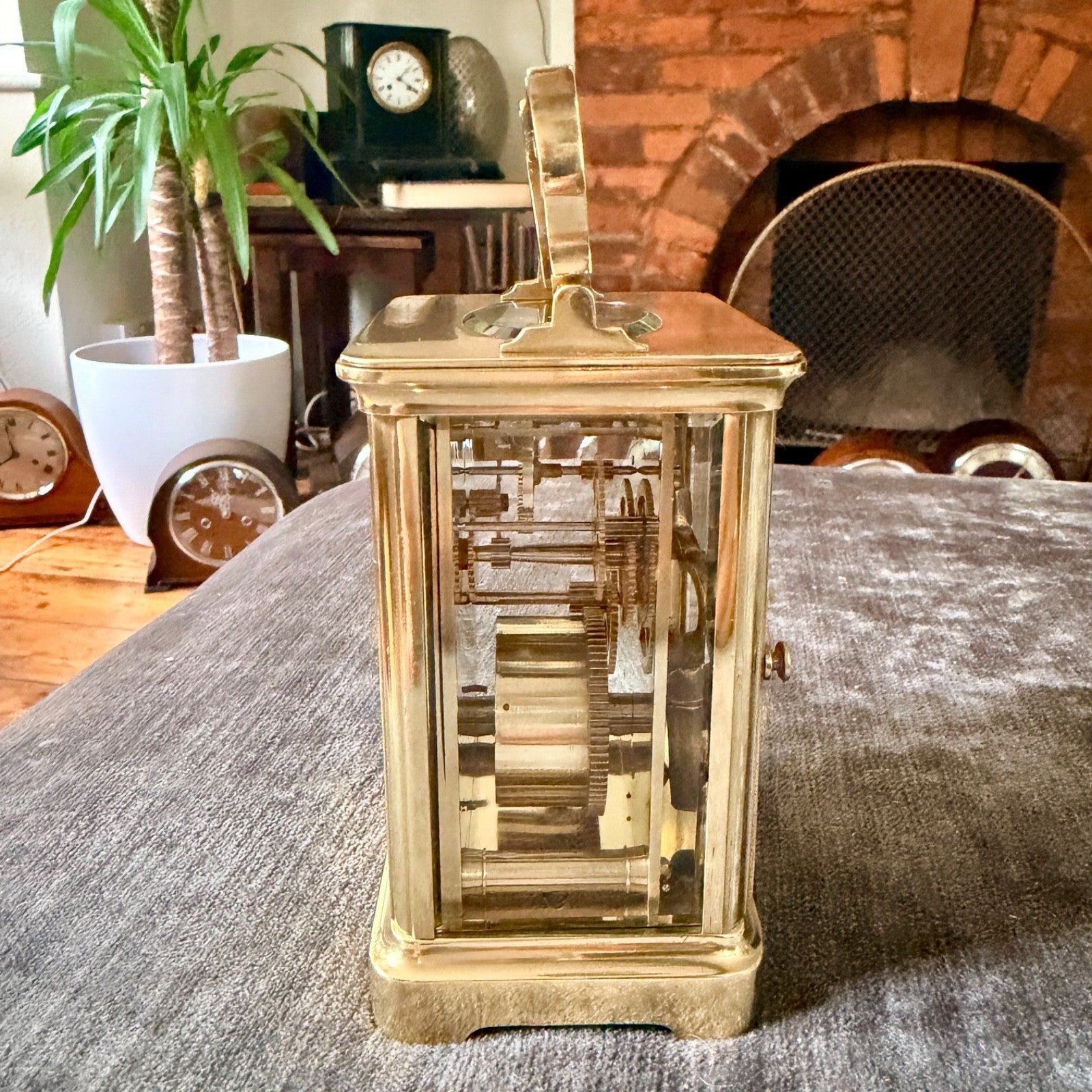 Antique Richard & Co Paris 8 Day Carriage Clock Serviced c1900 - Mahn and Co Clock Repairs