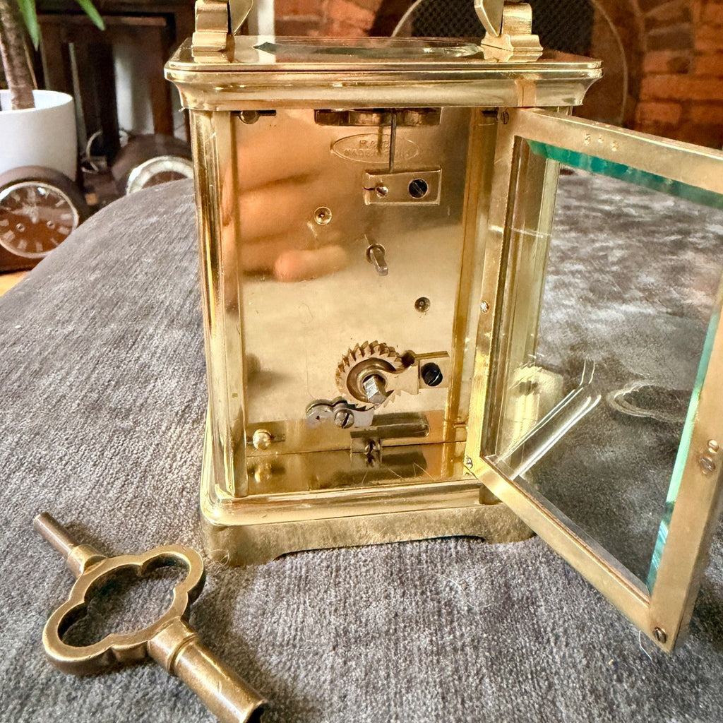 Antique Richard & Co Paris 8 Day Carriage Clock Serviced c1900 - Mahn and Co Clock Repairs