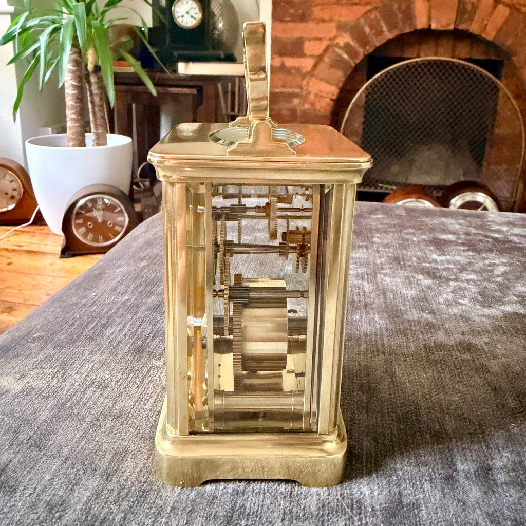 Antique Richard & Co Paris 8 Day Carriage Clock Serviced c1900 - Mahn and Co Clock Repairs