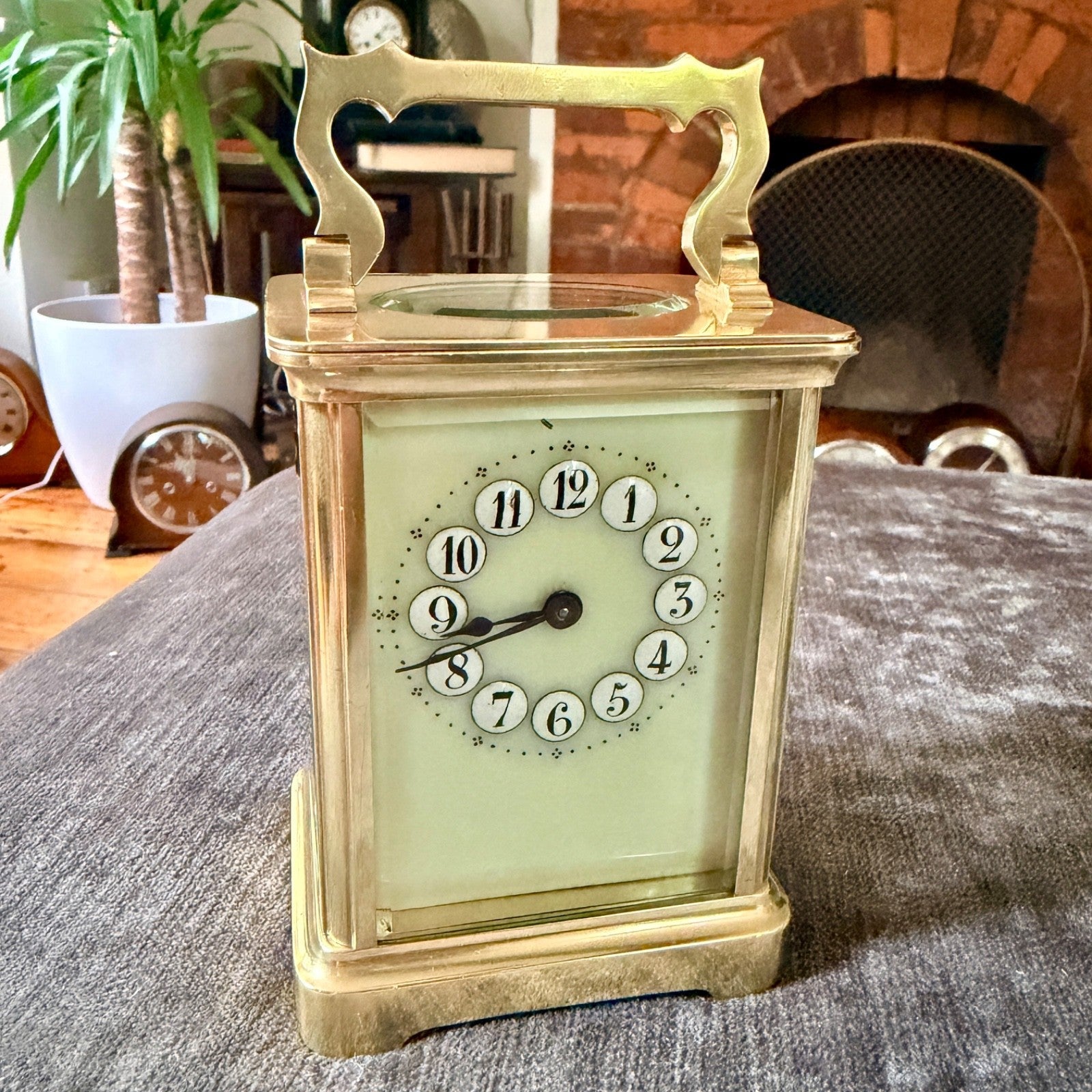 Antique Richard & Co Paris 8 Day Carriage Clock Serviced c1900 - Mahn and Co Clock Repairs