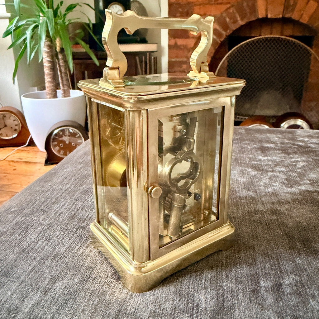 Antique Richard & Co Paris 8 Day Carriage Clock Serviced c1900 - Mahn and Co Clock Repairs