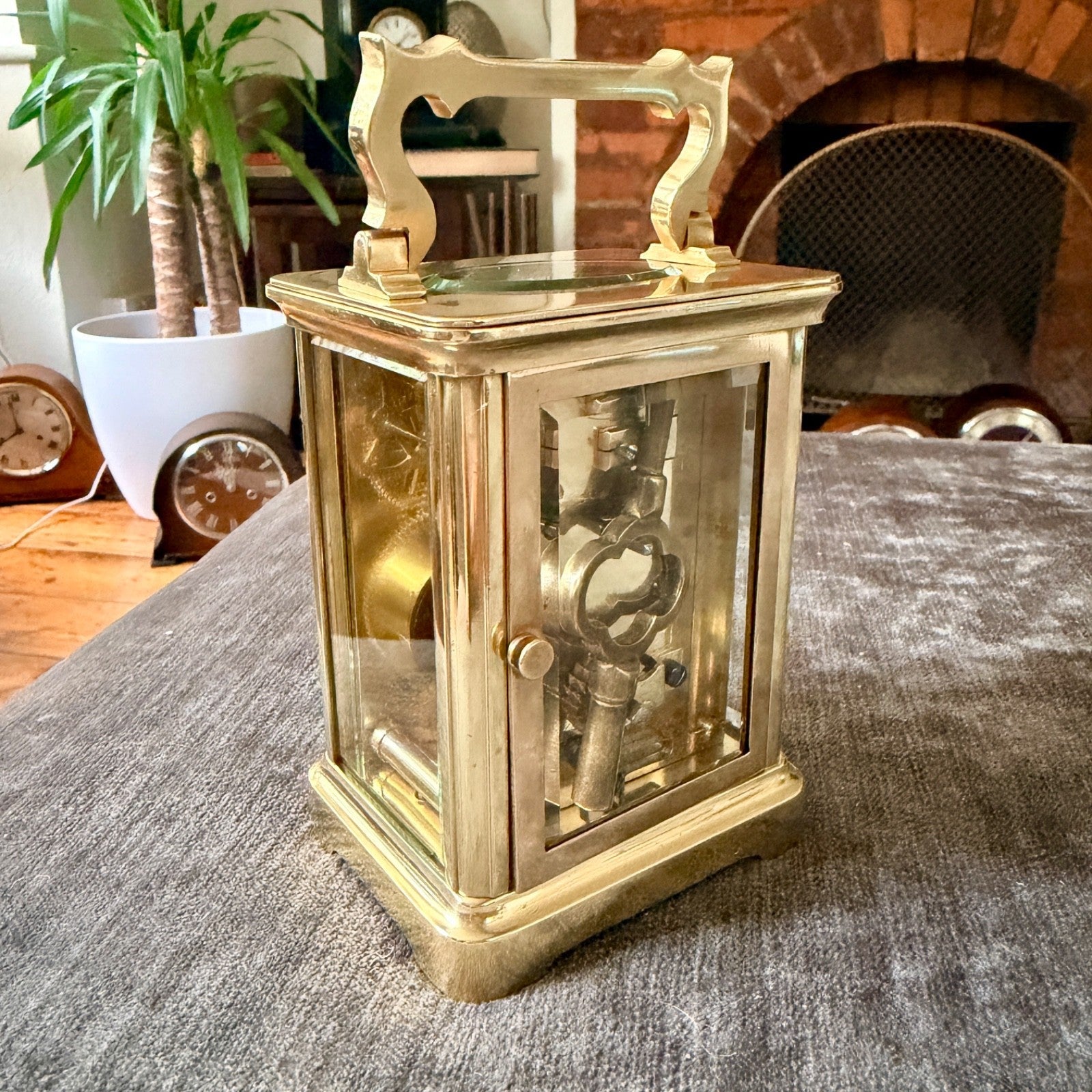 Antique Richard & Co Paris 8 Day Carriage Clock Serviced c1900 - Mahn and Co Clock Repairs