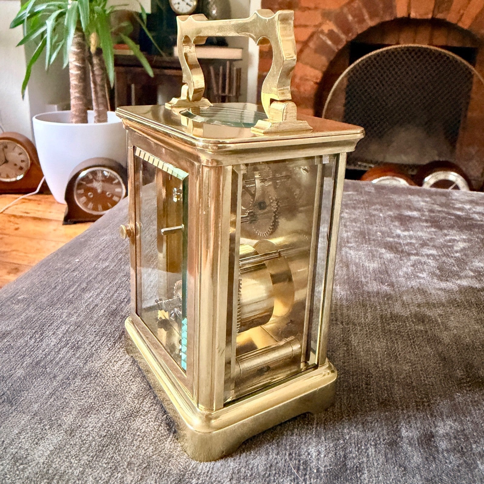 Antique Richard & Co Paris 8 Day Carriage Clock Serviced c1900 - Mahn and Co Clock Repairs