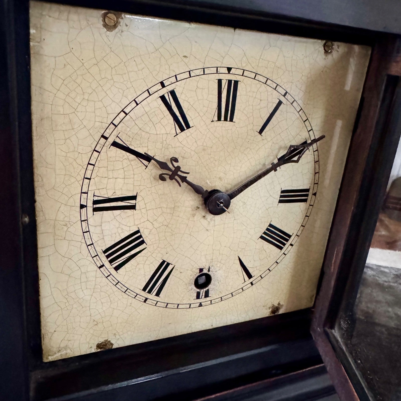 Antique Winterhalder & Hofmeier Library Clock W&H K Movement c1900 Working - Mahn and Co Clock Repairs