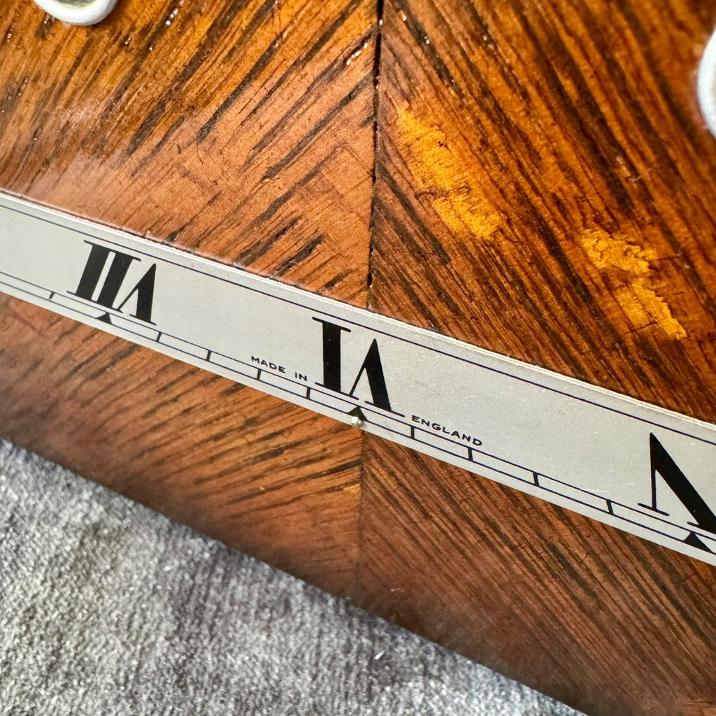 Bentima Art Deco Oak Mantel Clock Twin Train Gong Strike Fully Serviced - Mahn and Co Clock Repairs