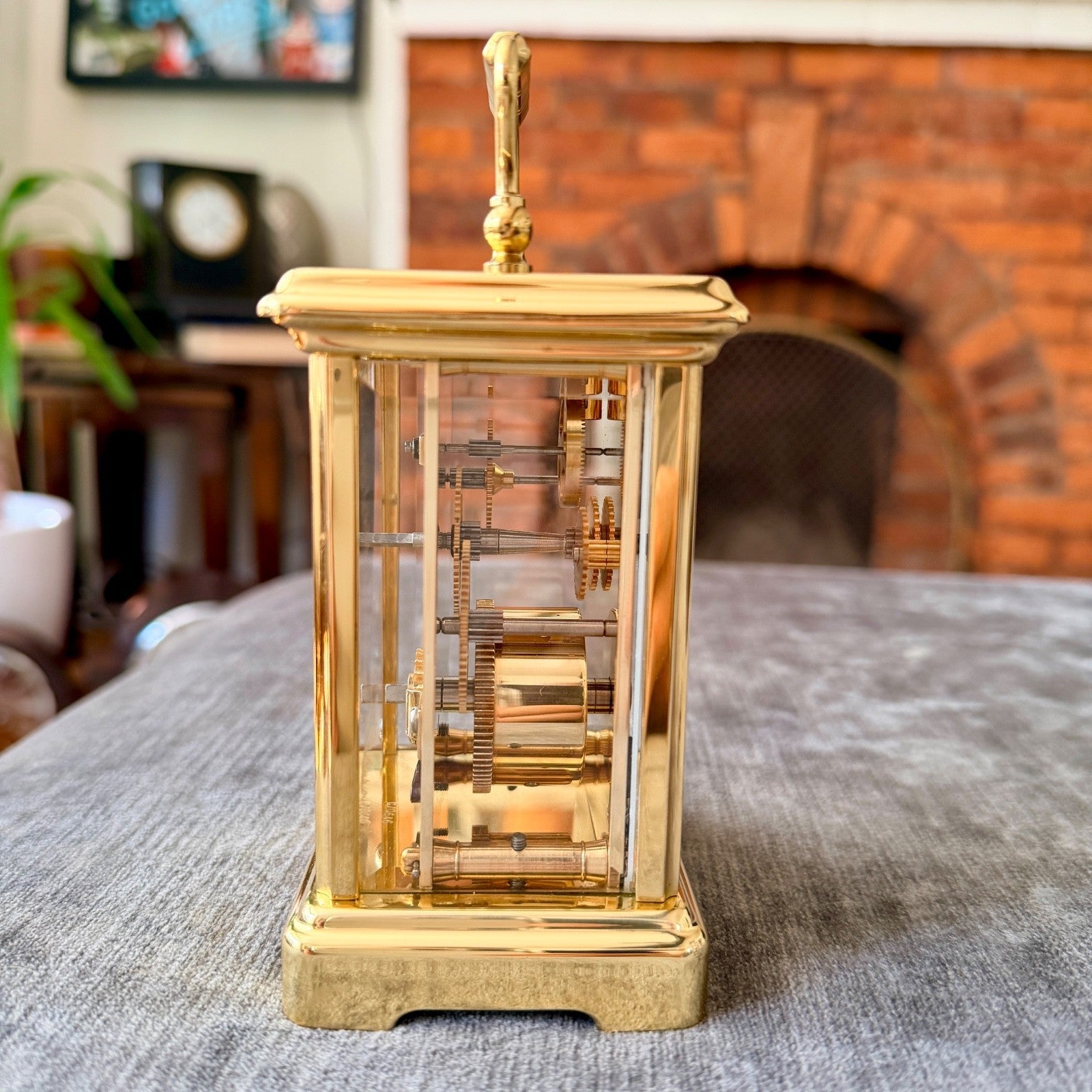 David Peterson DP/BT Boîte 8 Day Mechanical Carriage Clock 11 Jewel Serviced - Mahn and Co Clock Repairs