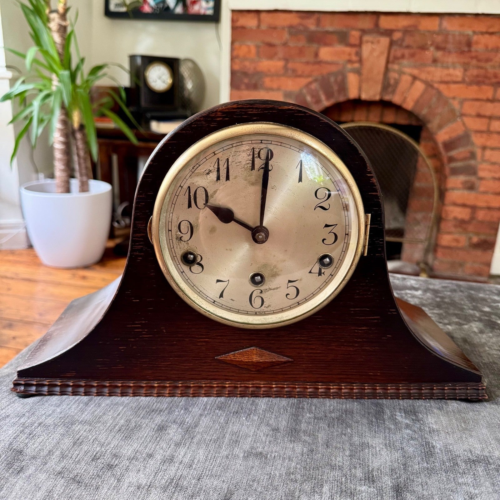 Fontenoy French Westminster Chime Mantel Clock | Fully Serviced | Mahogany Case - Mahn and Co Clock Repairs