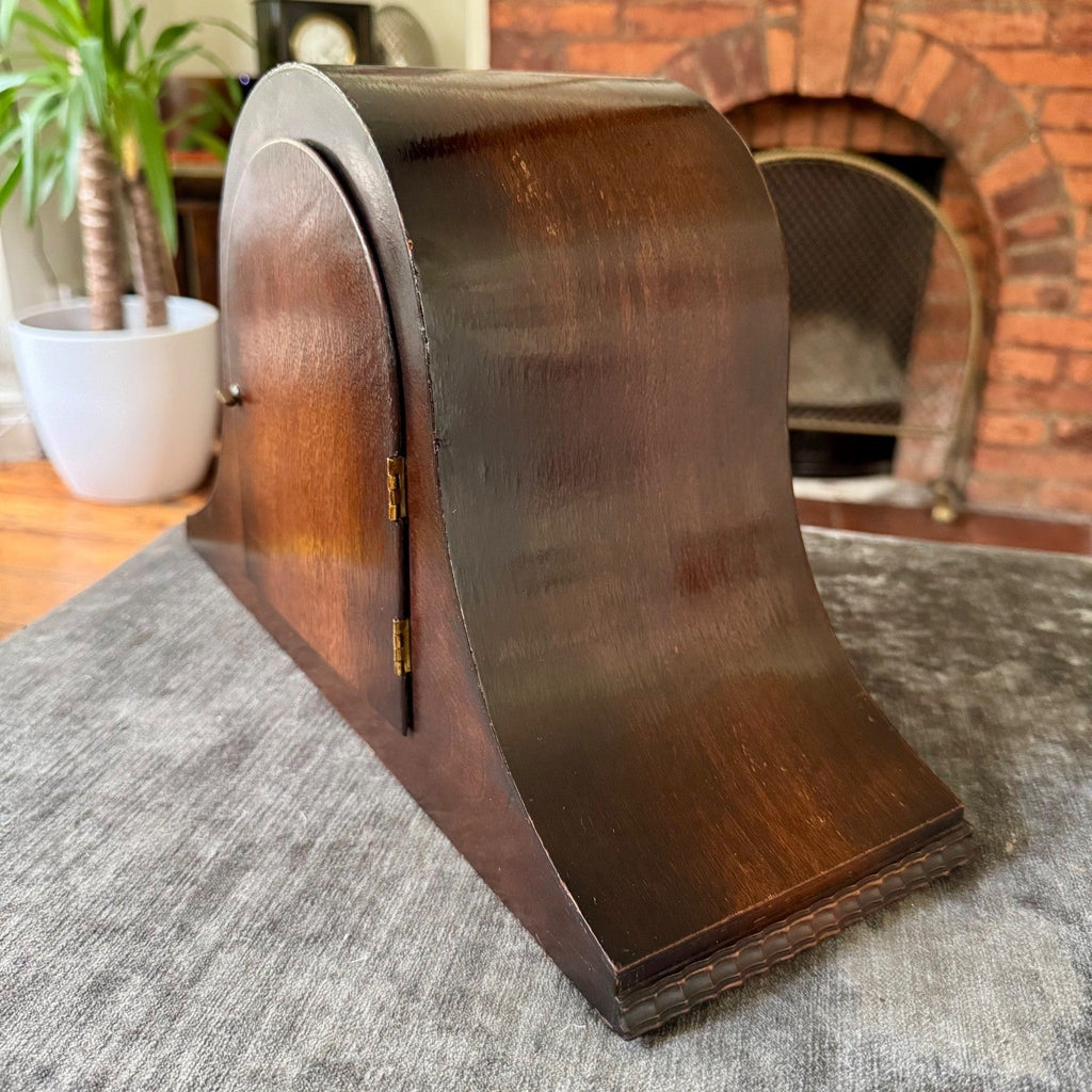 Fontenoy French Westminster Chime Mantel Clock | Fully Serviced | Mahogany Case - Mahn and Co Clock Repairs