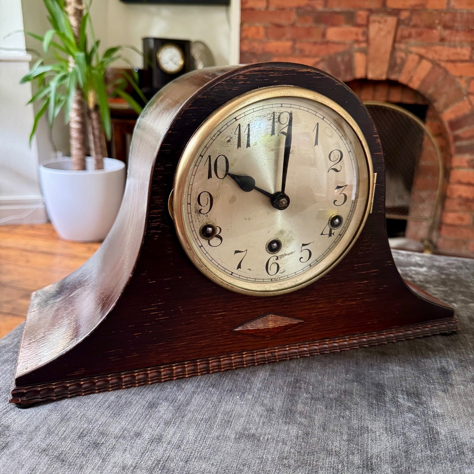 Fontenoy French Westminster Chime Mantel Clock | Fully Serviced | Mahogany Case - Mahn and Co Clock Repairs