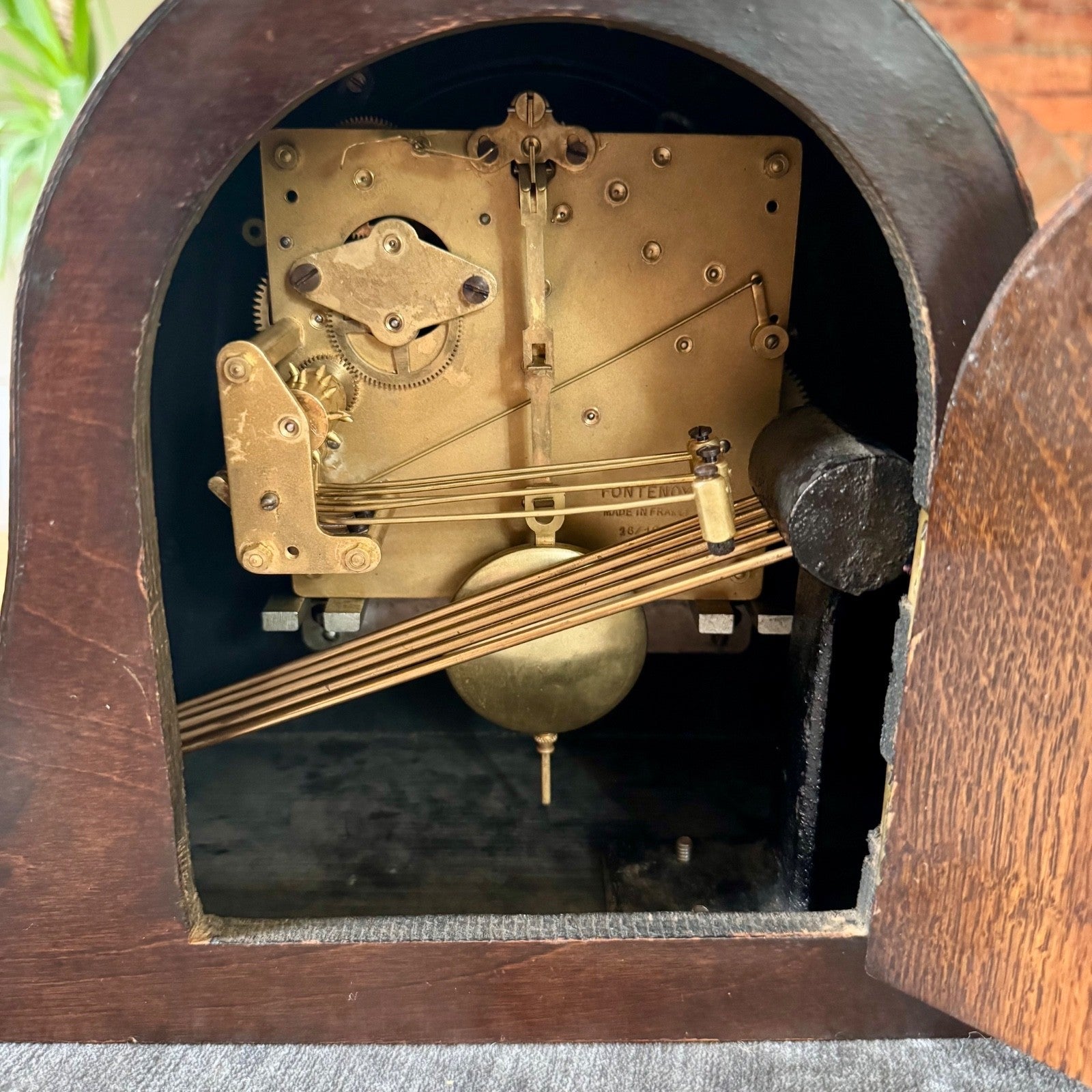 Fontenoy French Westminster Chime Mantel Clock | Fully Serviced | Mahogany Case - Mahn and Co Clock Repairs