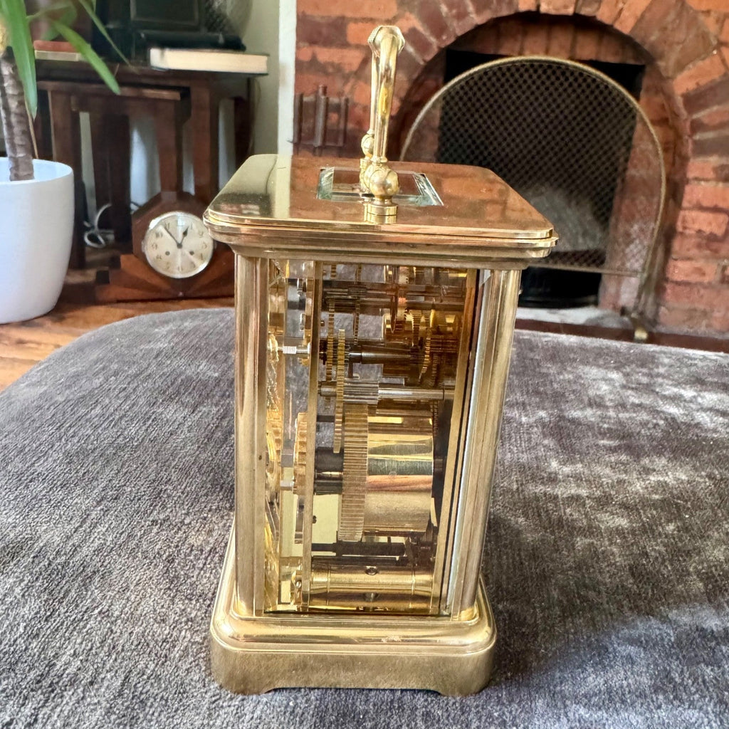 Matthew Norman 1754A Swiss Brass Carriage Clock Alarm 8 Day Serviced Working - Mahn and Co Clock Repairs
