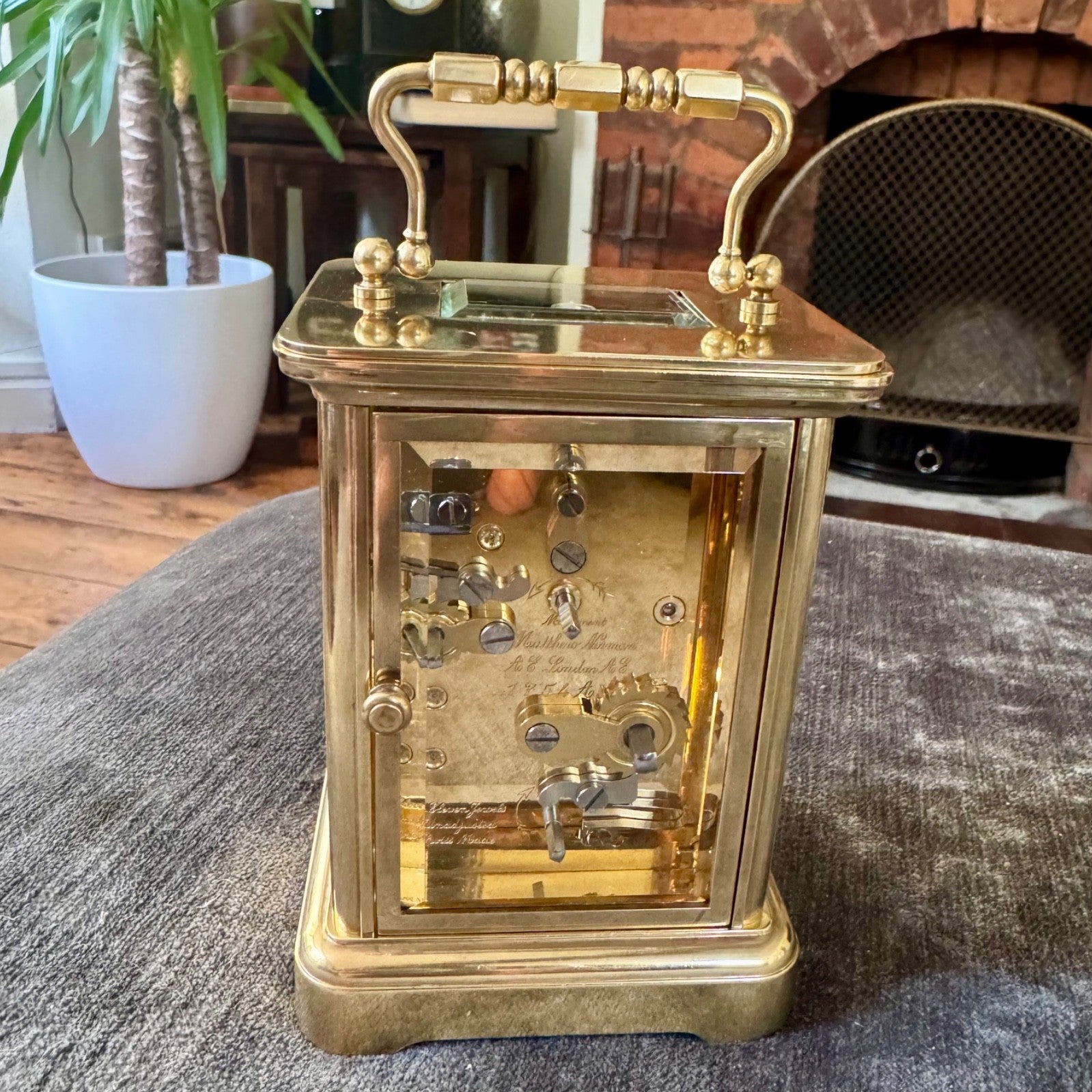 Matthew Norman 1754A Swiss Brass Carriage Clock Alarm 8 Day Serviced Working - Mahn and Co Clock Repairs
