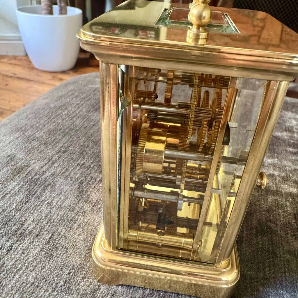 Matthew Norman 1754A Swiss Brass Carriage Clock Alarm 8 Day Serviced Working - Mahn and Co Clock Repairs