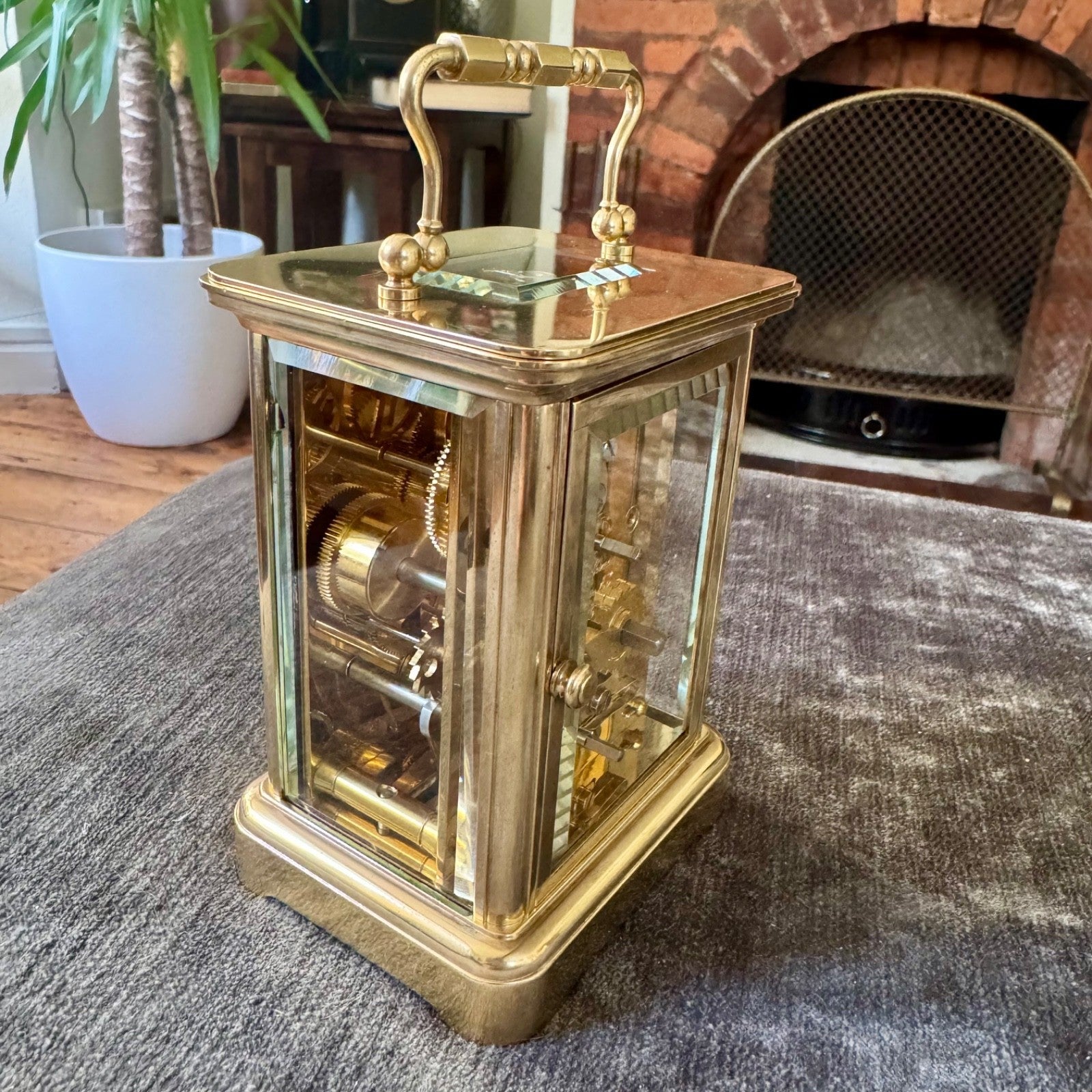 Matthew Norman 1754A Swiss Brass Carriage Clock Alarm 8 Day Serviced Working - Mahn and Co Clock Repairs