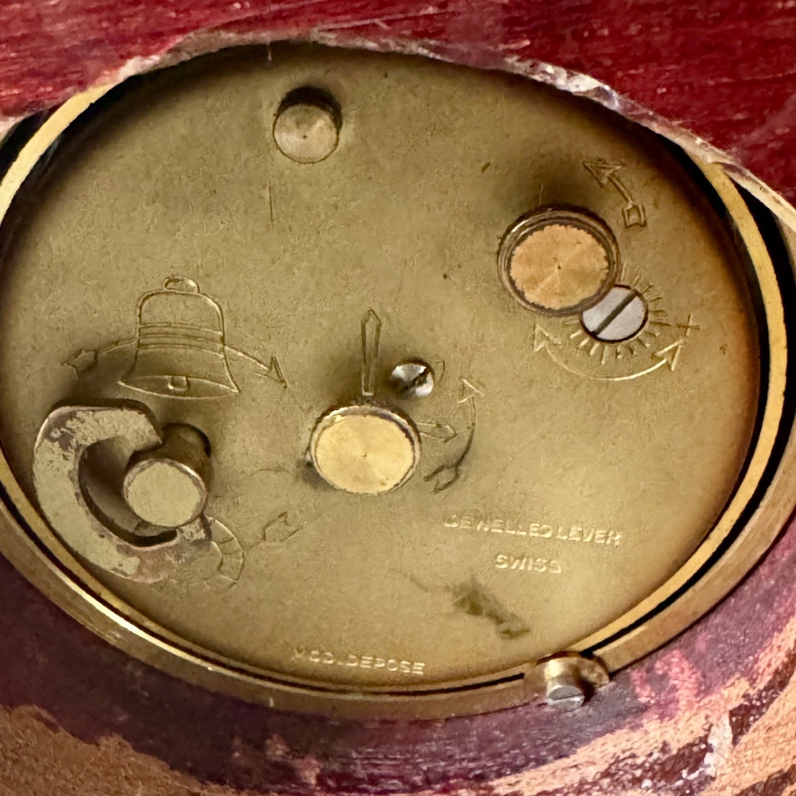 Matthew Norman 811HW Swiss Mechanical Alarm Clock Box Papers 1979 Working - Mahn and Co Clock Repairs