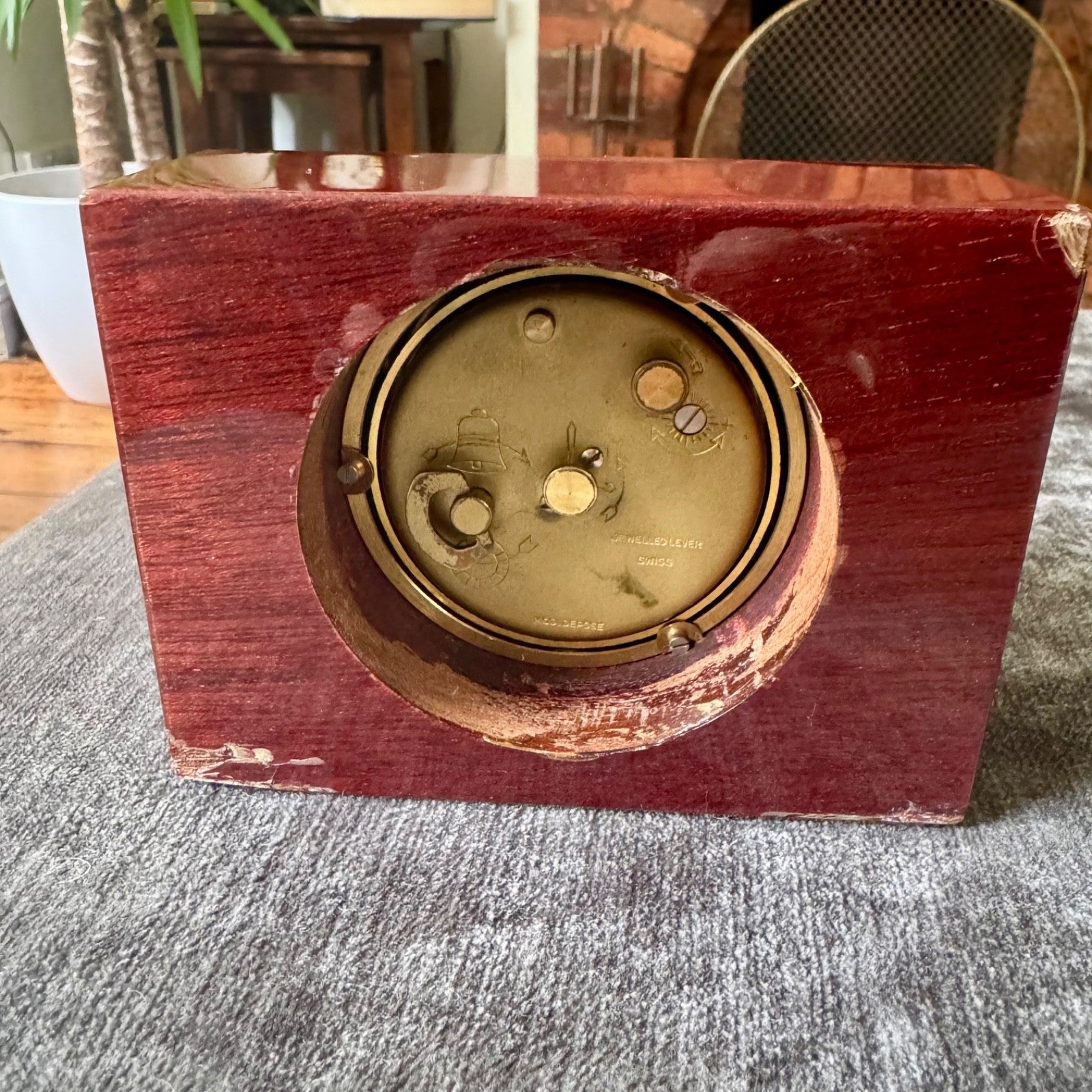 Matthew Norman 811HW Swiss Mechanical Alarm Clock Box Papers 1979 Working - Mahn and Co Clock Repairs