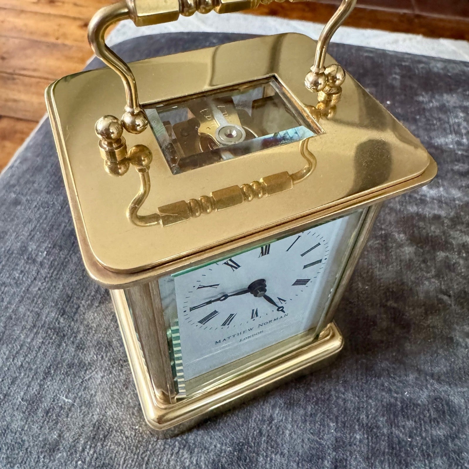 Matthew Norman London Swiss Brass Carriage Clock Fully Serviced Working - Mahn and Co Clock Repairs