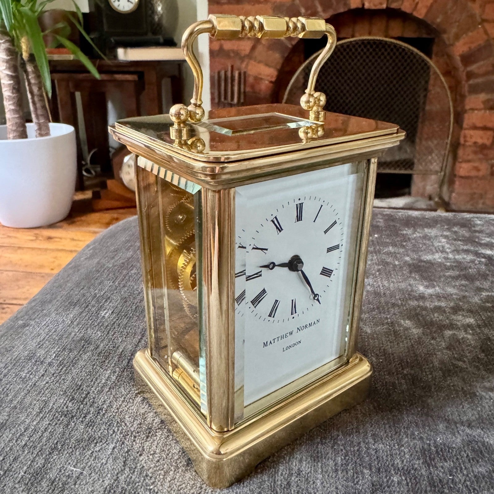 Matthew Norman London Swiss Brass Carriage Clock Fully Serviced Working - Mahn and Co Clock Repairs