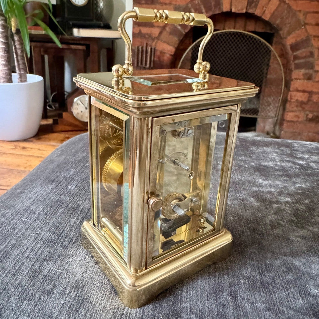 Matthew Norman London Swiss Brass Carriage Clock Fully Serviced Working - Mahn and Co Clock Repairs