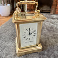 Matthew Norman Miniature Swiss Brass Carriage Clock - Mahn and Co Clock Repairs
