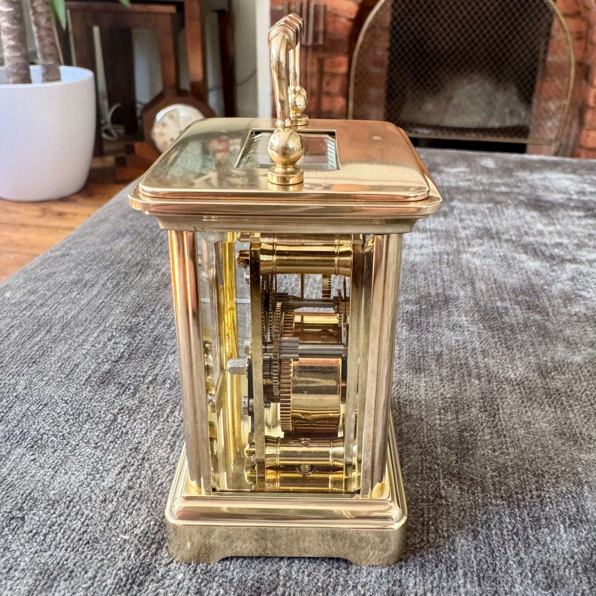 Matthew Norman Miniature Swiss Brass Carriage Clock - Mahn and Co Clock Repairs
