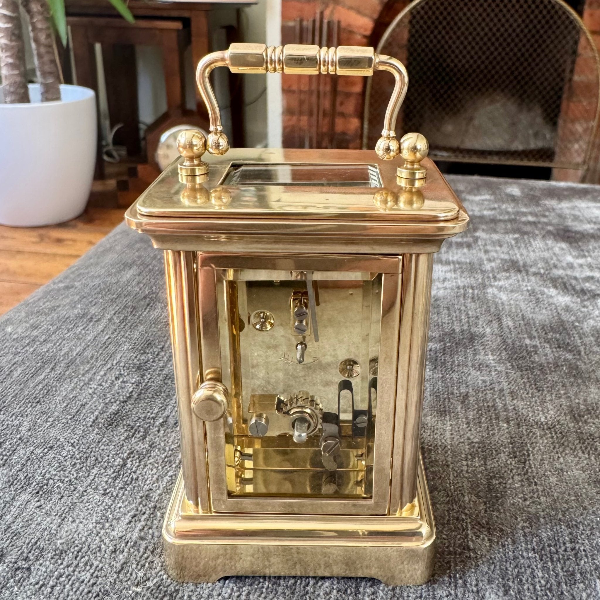 Matthew Norman Miniature Swiss Brass Carriage Clock - Mahn and Co Clock Repairs