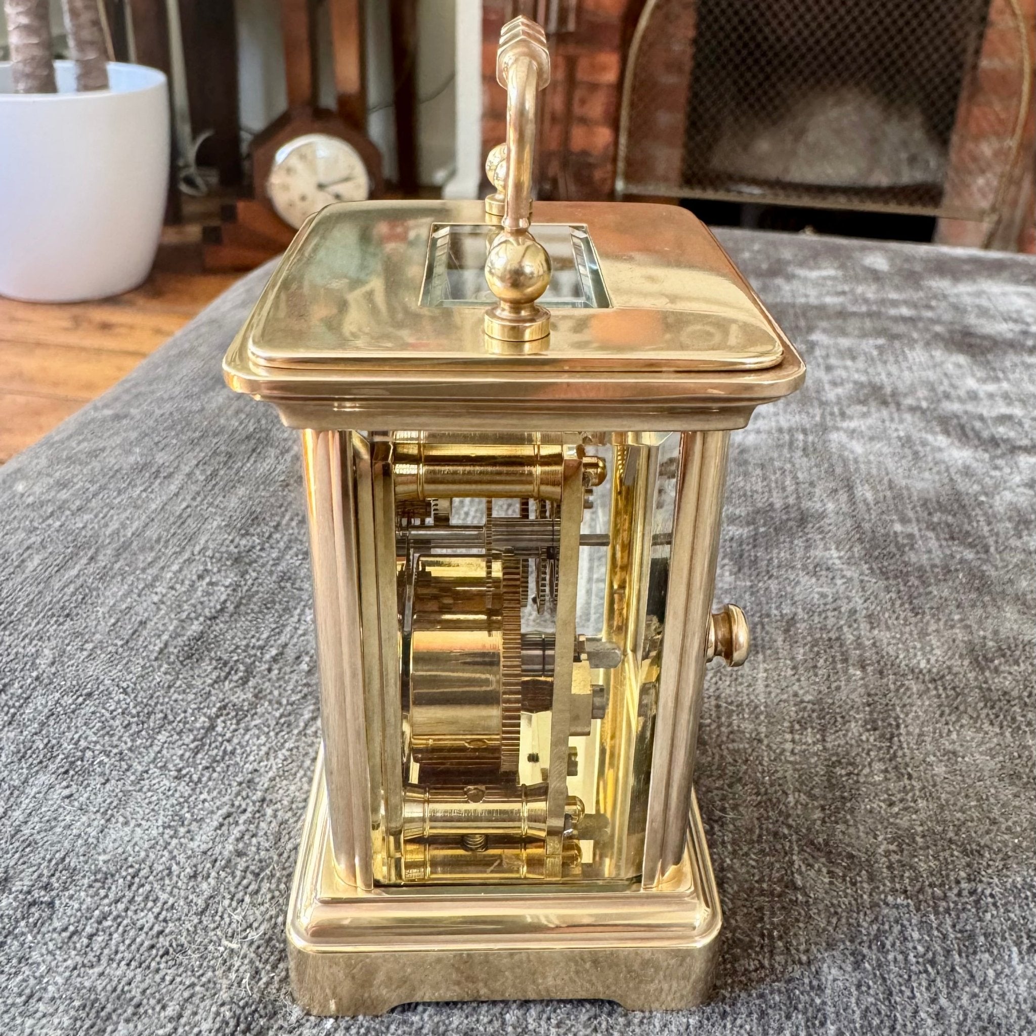 Matthew Norman Miniature Swiss Brass Carriage Clock - Mahn and Co Clock Repairs