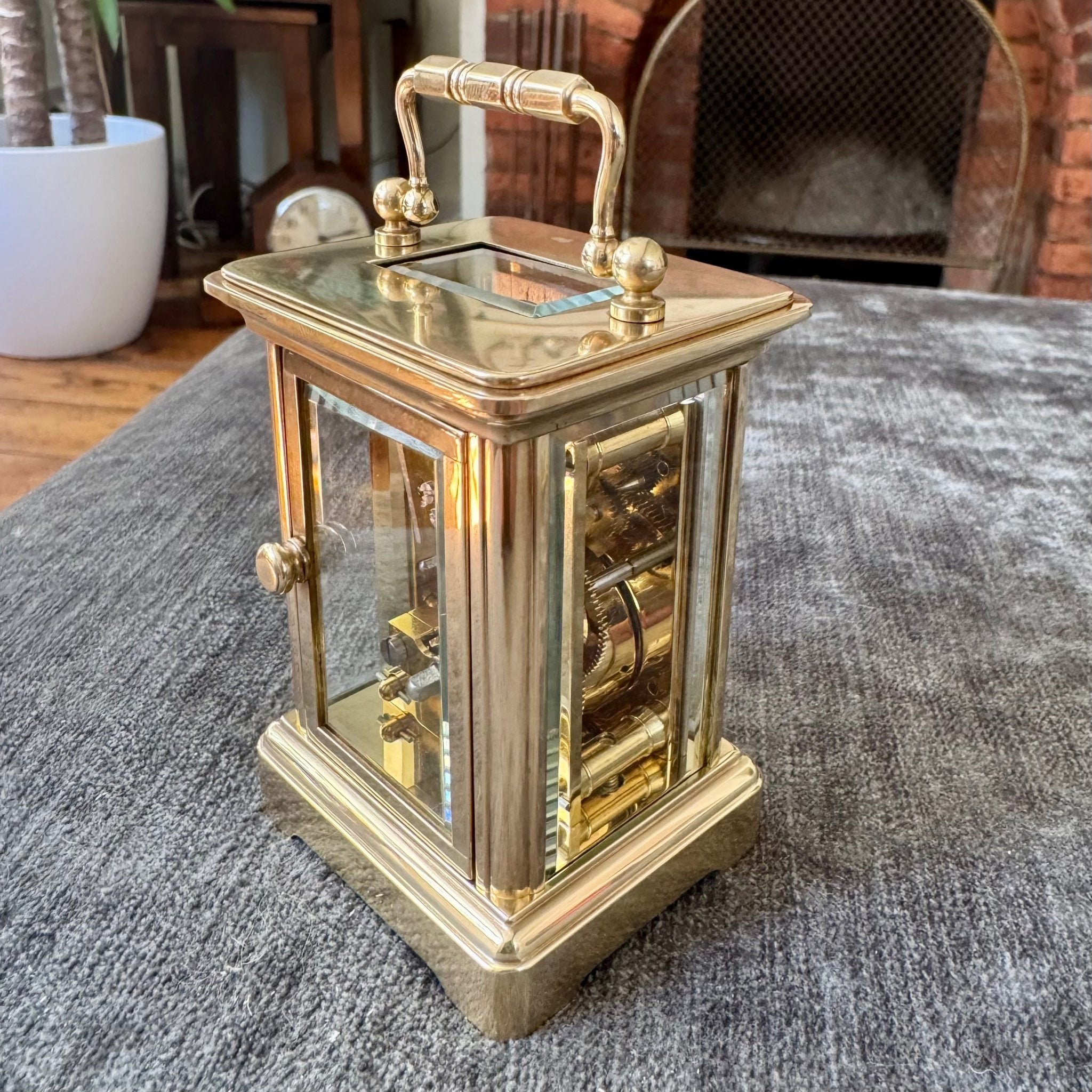 Matthew Norman Miniature Swiss Brass Carriage Clock - Mahn and Co Clock Repairs