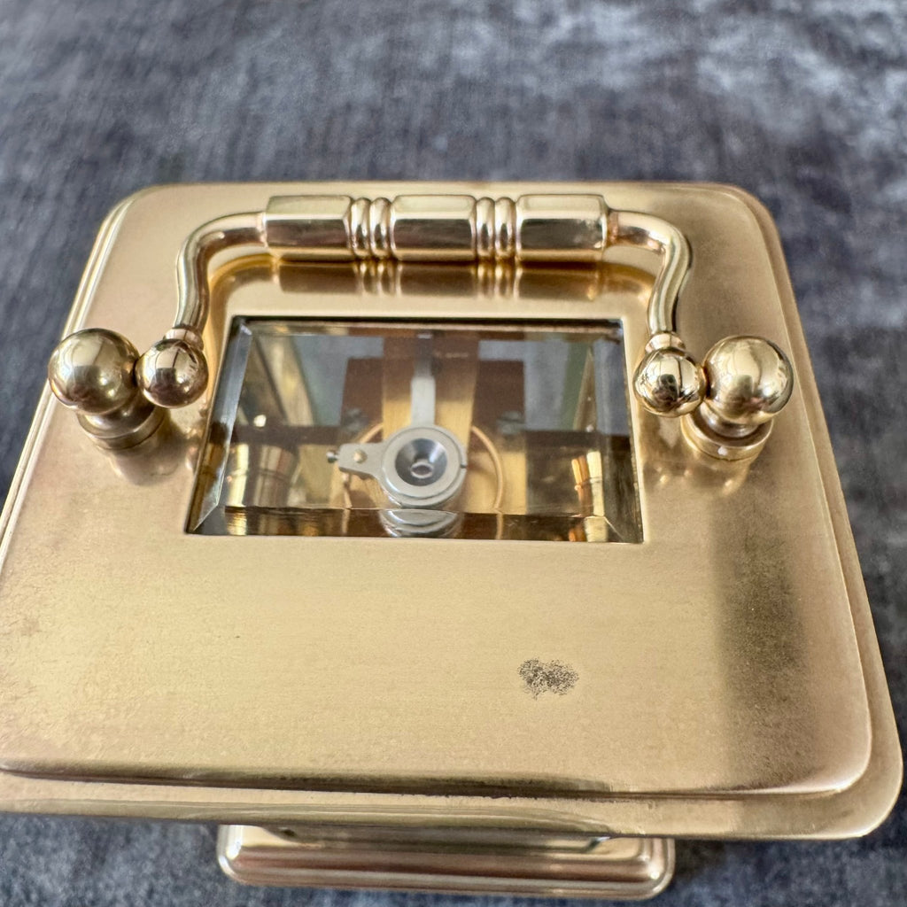 Matthew Norman Miniature Swiss Brass Carriage Clock - Mahn and Co Clock Repairs