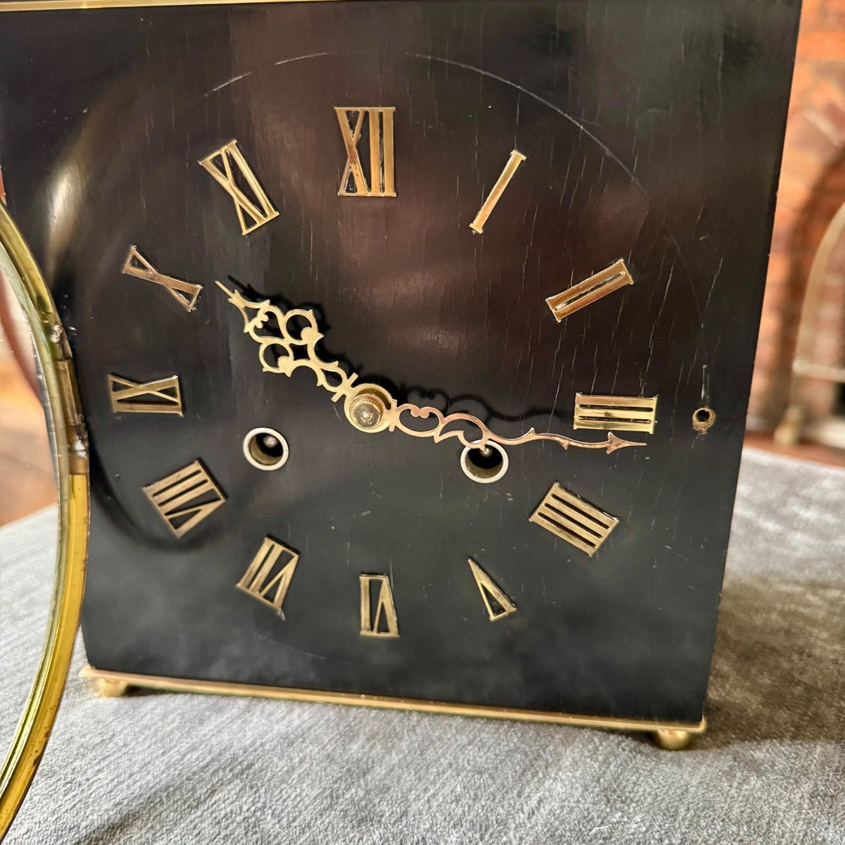 Smiths Black Ebonised 8 Day Gong Striking Mantel Clock Vintage Serviced Working - Mahn and Co Clock Repairs