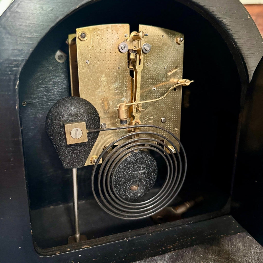 Smiths Enfield Mantel Clock 1955 Fully Serviced Vintage Walnut Gong Strike Worki - Mahn and Co Clock Repairs