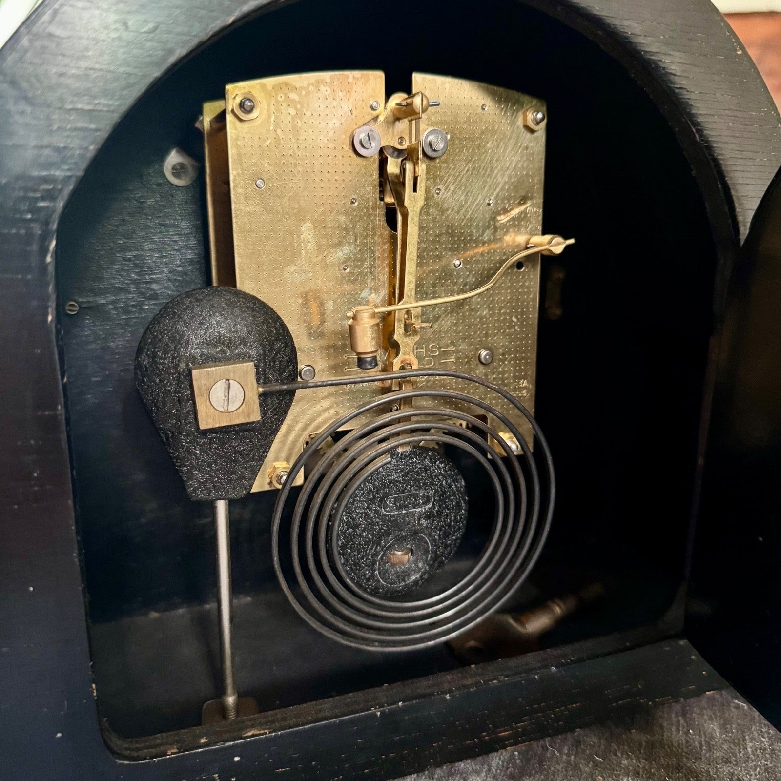 Smiths Enfield Mantel Clock 1955 Fully Serviced Vintage Walnut Gong Strike Worki - Mahn and Co Clock Repairs