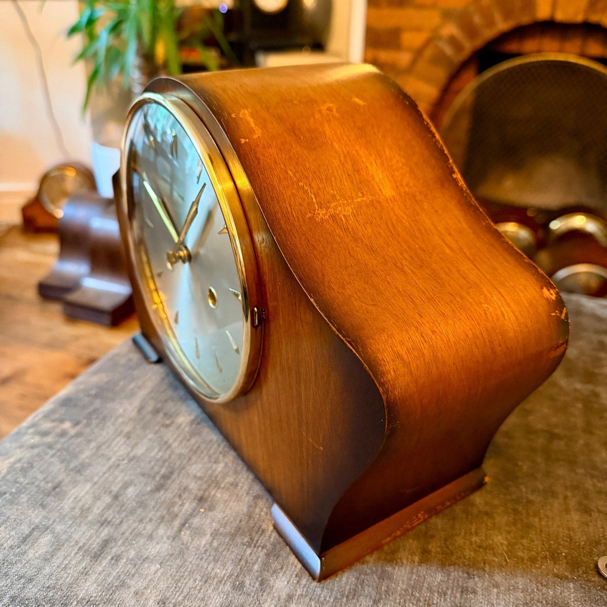 Smiths Mantel Clock 1959 F6G Art Deco Gong Strike Fully Restored British - Mahn and Co Clock Repairs