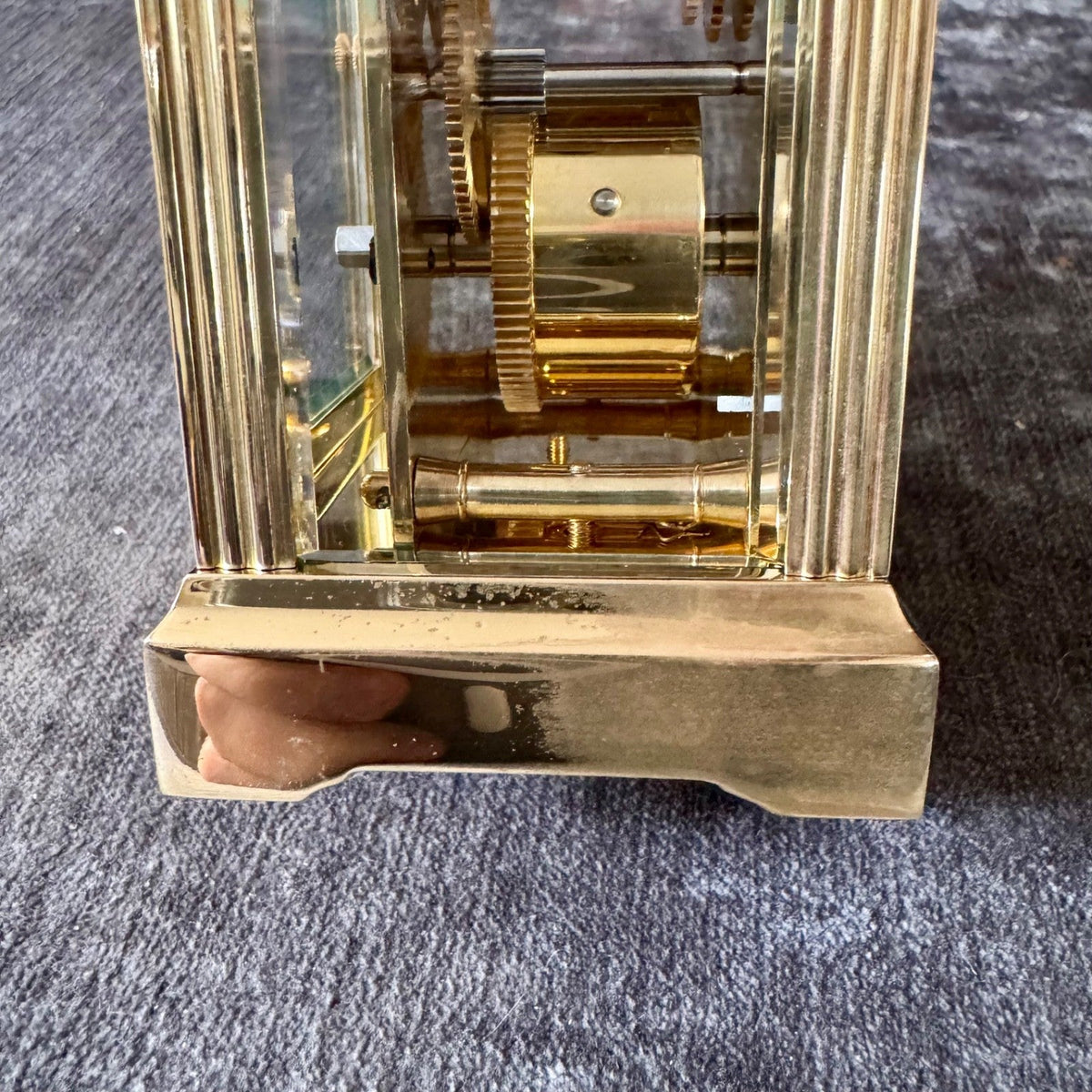 Vintage Garrard & Co Brass Carriage Clock French Mechanical Serviced with Key - Mahn and Co Clock Repairs