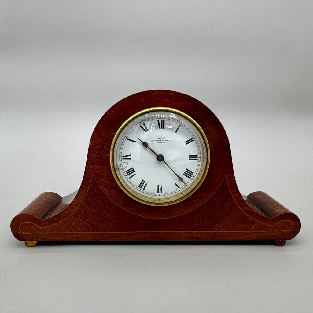 Vintage Mappin & Webb London Mantel Clock Mahogany Case Working Antique Clock - Mahn and Co Clock Repairs