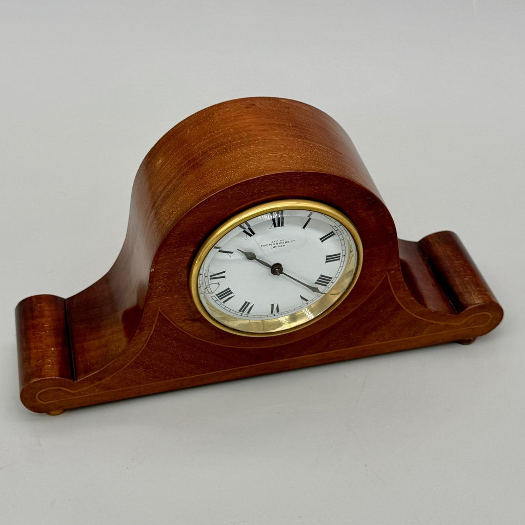 Vintage Mappin & Webb London Mantel Clock Mahogany Case Working Antique Clock - Mahn and Co Clock Repairs