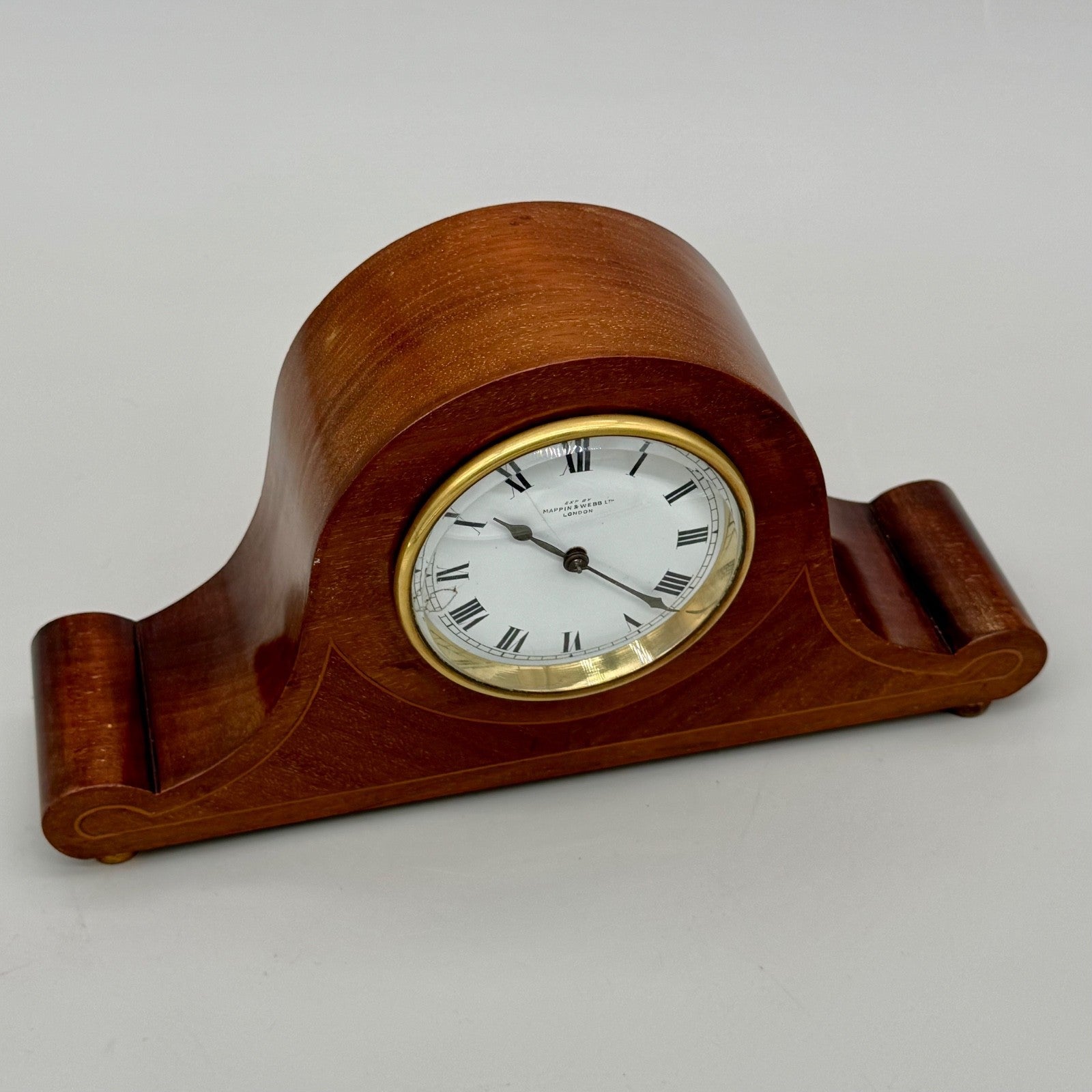 Vintage Mappin & Webb London Mantel Clock Mahogany Case Working Antique Clock - Mahn and Co Clock Repairs